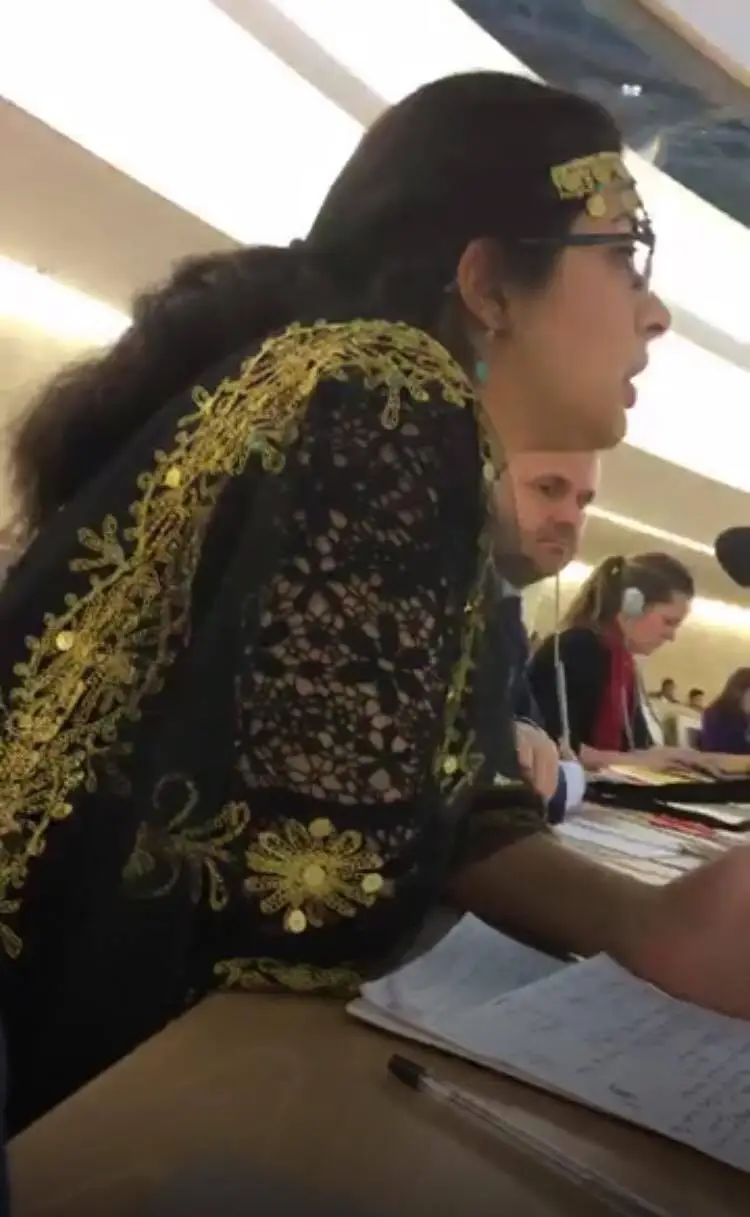 Mona Silavi fromAhwazi women organisation “Napiraso” speaks at 10th UN Forum on #MinorityIssues