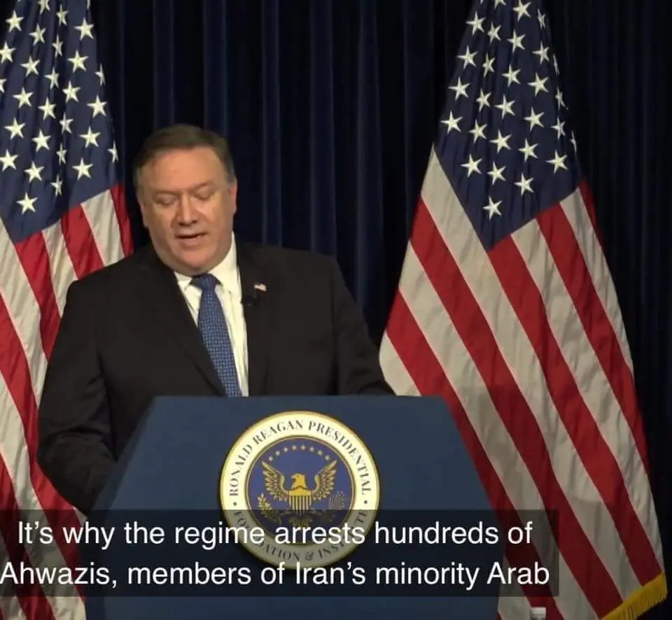 احتجاج لحذف موضوع الأهواز في خطاب وزير خارجية أميركا من قبل مترجم VOA الفارسية